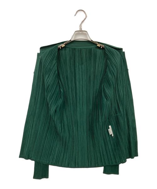 PLEATS PLEASE（プリーツプリーズ）PLEATS PLEASE (プリーツプリーズ) プリーツシャツ グリーン サイズ:3の古着・服飾アイテム