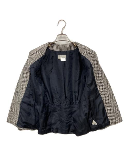 GUCCI（グッチ）GUCCI (グッチ) ノーカラージャケット グレー サイズ:40の古着・服飾アイテム