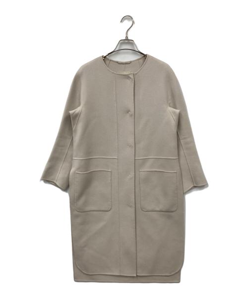 'S Max Mara（エスマックスマーラ）'S Max Mara (エスマックスマーラ) ノーカラーコート ベージュ サイズ:40の古着・服飾アイテム