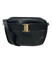Salvatore Ferragamo（サルヴァトーレ フェラガモ）の古着「ヴァラリボンショルダーバッグ」｜ブラック