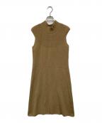 FOXEY BOUTIQUEフォクシー ブティック）の古着「ノースリーブニットワンピース」｜ベージュ