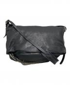 JIMMY CHOOジミーチュウ）の古着「バイカーチェーンショルダーバッグ」｜ブラック