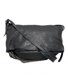 JIMMY CHOO（ジミーチュウ）の古着「バイカーチェーンショルダーバッグ」｜ブラック