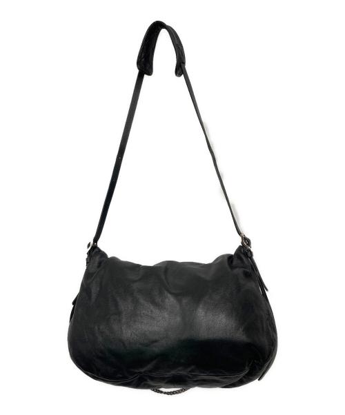 JIMMY CHOO（ジミーチュウ）JIMMY CHOO (ジミーチュウ) バイカーチェーンショルダーバッグ ブラックの古着・服飾アイテム