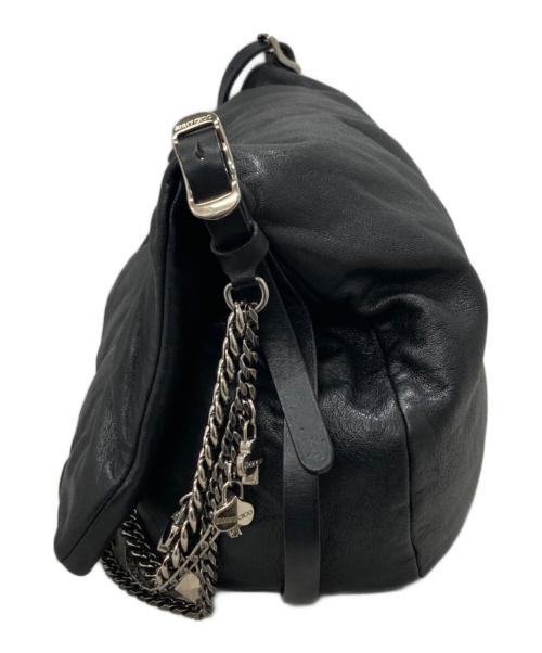 JIMMY CHOO（ジミーチュウ）JIMMY CHOO (ジミーチュウ) バイカーチェーンショルダーバッグ ブラックの古着・服飾アイテム