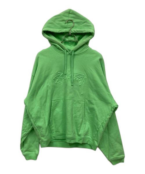 stussy（ステューシー）stussy (ステューシー) ロゴパーカー 黄緑 サイズ:Lの古着・服飾アイテム