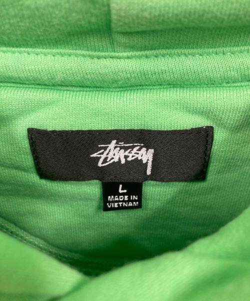 stussy（ステューシー）stussy (ステューシー) ロゴパーカー 黄緑 サイズ:Lの古着・服飾アイテム