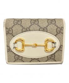 GUCCI（グッチ）の古着「GGスプリームホースビットウォレット」｜グレー