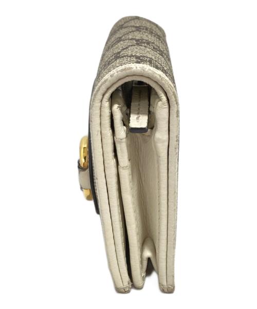 GUCCI（グッチ）GUCCI (グッチ) GGスプリームホースビットウォレット グレーの古着・服飾アイテム