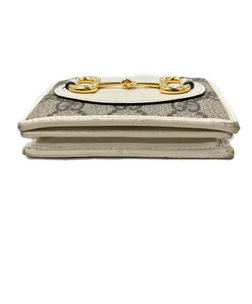 GUCCI（グッチ）GUCCI (グッチ) GGスプリームホースビットウォレット グレーの古着・服飾アイテム