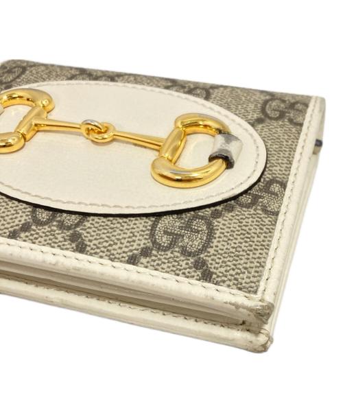 GUCCI（グッチ）GUCCI (グッチ) GGスプリームホースビットウォレット グレーの古着・服飾アイテム
