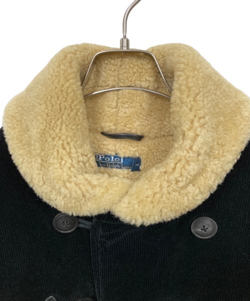 POLO RALPH LAUREN（ポロ・ラルフローレン）POLO RALPH LAUREN (ポロ・ラルフローレン) 裏地ムートン コーデュロイコート ブラック サイズ:Mの古着・服飾アイテム