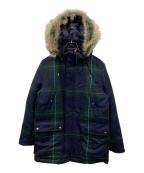 PAUL SMITHポールスミス）の古着「ブラックウォッチフーデッド ダウン」｜カーキ