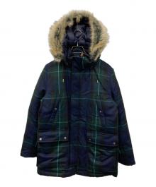 PAUL SMITH（ポールスミス）の古着「ブラックウォッチフーデッド ダウン」｜カーキ