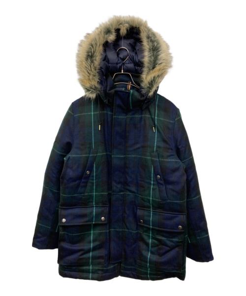 PAUL SMITH（ポールスミス）PAUL SMITH (ポールスミス) ブラックウォッチフーデッド ダウン カーキ サイズ:Mの古着・服飾アイテム