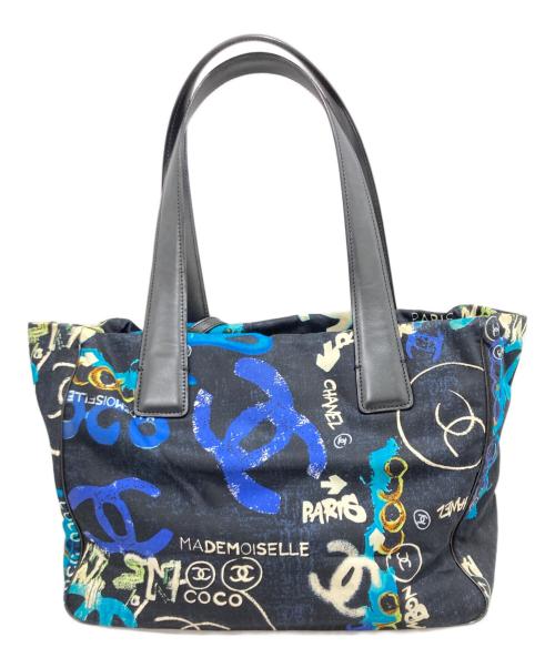 CHANEL（シャネル）CHANEL (シャネル) ニュートラベルライン トートPM ブルーの古着・服飾アイテム