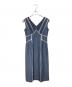 HER LIP TO（ハーリップトゥ）の古着「Lace Trimmed Chambray Dress」｜インディゴ