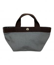 Herve Chapelier（エルベシャプリエ）の古着「舟形ミニトートバッグ」｜ネイビー