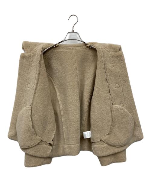Fano Studios（ファノ ストゥディオズ）Fano Studios (ファノ ストゥディオズ) ボアパイピングスタンドカラームートンジャケット ブラウン サイズ:Mの古着・服飾アイテム