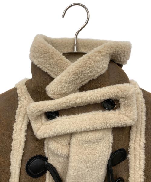 Fano Studios（ファノ ストゥディオズ）Fano Studios (ファノ ストゥディオズ) ボアパイピングスタンドカラームートンジャケット ブラウン サイズ:Mの古着・服飾アイテム