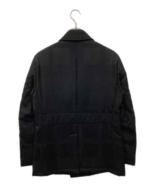 BLACK LABEL CRESTBRIDGE（ブラックレーベル クレストブリッジ）BLACK LABEL CRESTBRIDGE (ブラックレーベル クレストブリッジ) Pコート ブラック サイズ:Mの古着・服飾アイテム