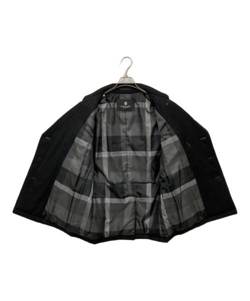 BLACK LABEL CRESTBRIDGE（ブラックレーベル クレストブリッジ）BLACK LABEL CRESTBRIDGE (ブラックレーベル クレストブリッジ) Pコート ブラック サイズ:Mの古着・服飾アイテム