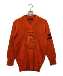 LOWE&CAMPBELL（ルーヴェ＆キャンベル）の古着「レタードニット」｜オレンジ