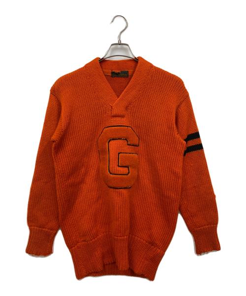 LOWE&CAMPBELL（ルーヴェ＆キャンベル）LOWE&CAMPBELL (ルーヴェ＆キャンベル) レタードニット オレンジ サイズ:表記なしの古着・服飾アイテム