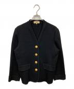 Yves Saint Laurentイヴサンローラン）の古着「ノーカラージャケット」｜ブラック
