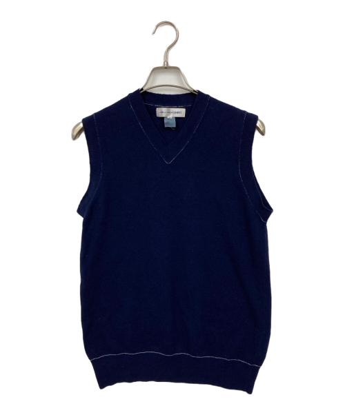 COMME des GARCONS SHIRT（コムデギャルソンシャツ）COMME des GARCONS SHIRT (コムデギャルソンシャツ) ニットベスト ネイビー サイズ:Sの古着・服飾アイテム