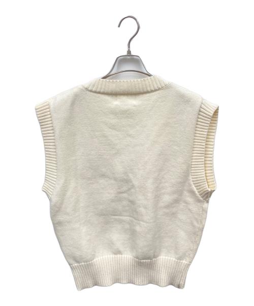 AMI Alexandre Mattiussi（アミアレクサンドルマテュッシ）AMI Alexandre Mattiussi (アミアレクサンドルマテュッシ) ニットベスト アイボリー サイズ:Sの古着・服飾アイテム