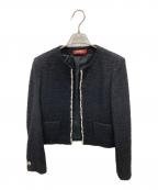 Max Mara Studioマックスマーラ ストゥディオ）の古着「オニリカ ブークレジャケット」｜ブラック