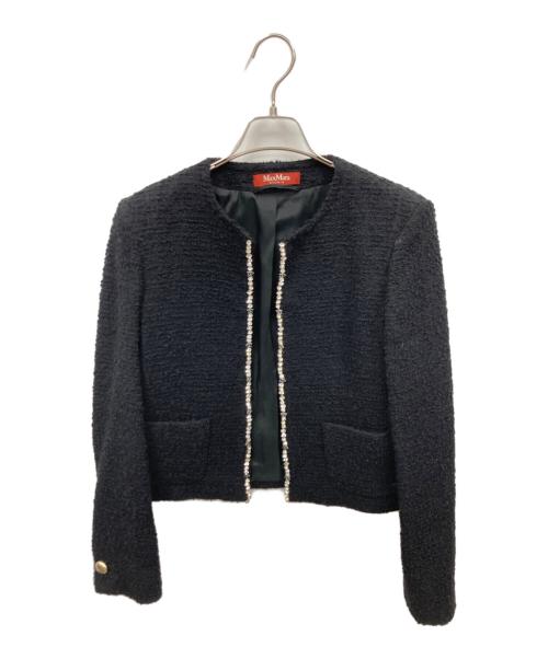 Max Mara Studio（マックスマーラ ストゥディオ）Max Mara Studio (マックスマーラ ストゥディオ) オニリカ ブークレジャケット ブラック サイズ:40の古着・服飾アイテム
