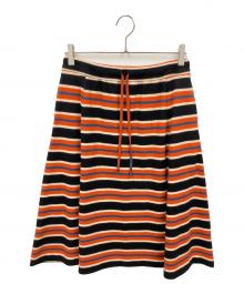 45rpm（45アールピーエム）の古着「ジャージフラノのギャザースカート」｜オレンジ