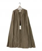 1er Arrondissementプルミエ アロンディスモン）の古着「アセテートシアーリネンワンピース」｜カーキ