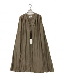 1er Arrondissement（プルミエ アロンディスモン）の古着「アセテートシアーリネンワンピース」｜カーキ