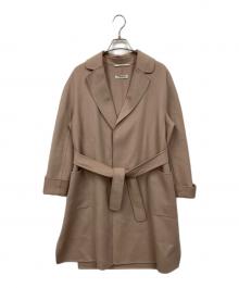 'S Max Mara（エスマックスマーラ）の古着「cucito a mano ウール アンゴラ混 ガウンコート」｜ベージュ