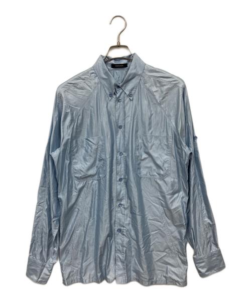 VERSACE（ヴェルサーチェ）VERSACE (ヴェルサーチェ) ナイロンポリエステルシャツ スカイブルー サイズ:48の古着・服飾アイテム