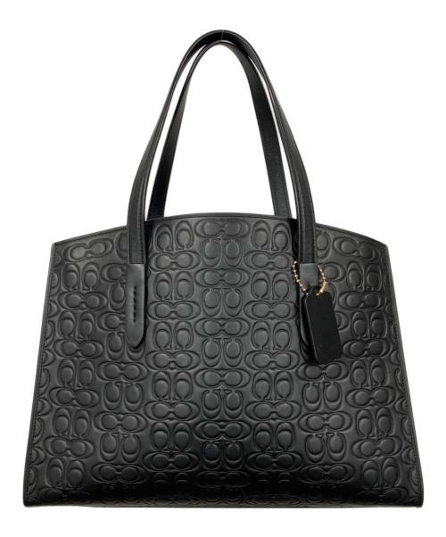 COACH（コーチ）COACH (コーチ) チャーリー シグネチャー ハンドバッグ ブラックの古着・服飾アイテム