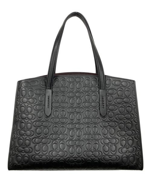COACH（コーチ）COACH (コーチ) チャーリー シグネチャー ハンドバッグ ブラックの古着・服飾アイテム
