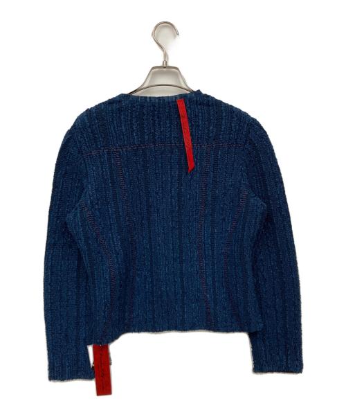 NOKO OHNO（ノコ オーノ）NOKO OHNO (ノコ オーノ) フラワーコサージュノーカラージャケット ネイビー サイズ:42 未使用品の古着・服飾アイテム