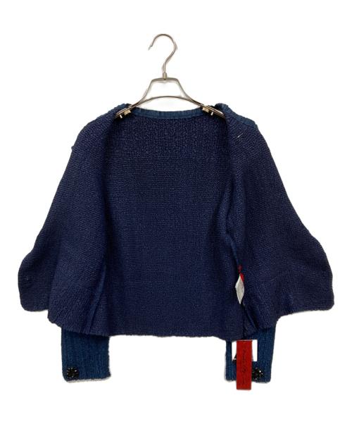 NOKO OHNO（ノコ オーノ）NOKO OHNO (ノコ オーノ) フラワーコサージュノーカラージャケット ネイビー サイズ:42 未使用品の古着・服飾アイテム