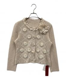 NOKO OHNO（ノコ オーノ）の古着「コサージュ付きブラウス」｜ベージュ