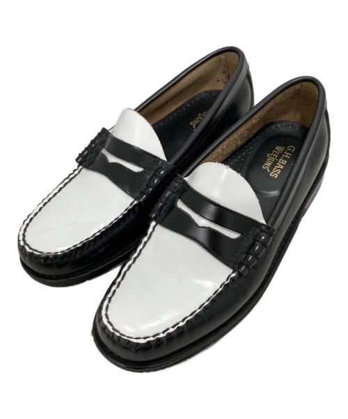 G.H.BASS（ジーエイチバス）G.H.BASS (ジーエイチバス) ローファー ブラック×ホワイト サイズ:40の古着・服飾アイテム