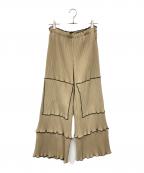 todo kotohayokozawaトゥードゥー コトハヨコザワ）の古着「プリーツパンツ」｜ベージュ