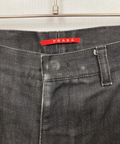 PRADA（プラダ）PRADA (プラダ) コーティングデニムパンツ ブラック サイズ:46の古着・服飾アイテム