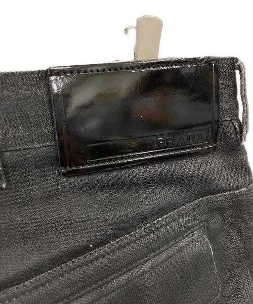PRADA（プラダ）PRADA (プラダ) コーティングデニムパンツ ブラック サイズ:46の古着・服飾アイテム