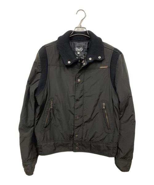 DOLCE & GABBANA（ドルチェ＆ガッバーナ）DOLCE & GABBANA (ドルチェ＆ガッバーナ) ブルゾン ブラック サイズ:Lの古着・服飾アイテム