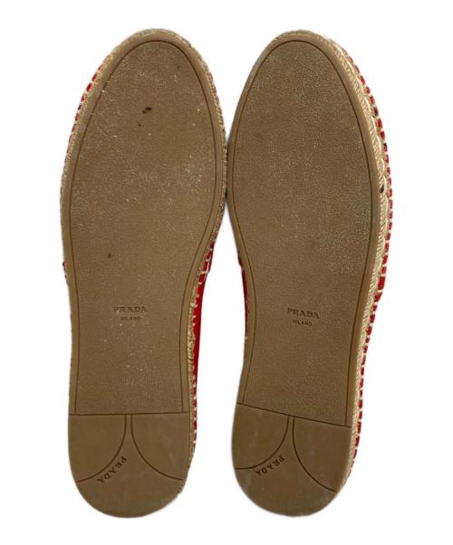 PRADA（プラダ）PRADA (プラダ) スリッポン レッド サイズ:39の古着・服飾アイテム