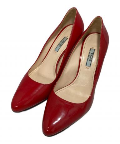 【美品】PRADA レッド パンプス ３５1/2 約23cm 中古・古着通販】PRADA (プラダ) パンプス レッド サイズ:40｜ブランド